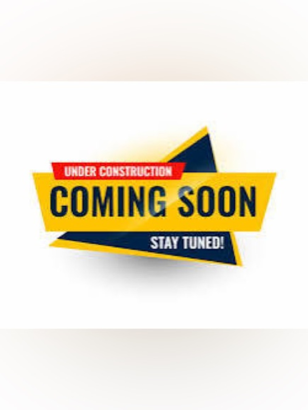 Coming Soon Graphic Banner - Yellow & Navy